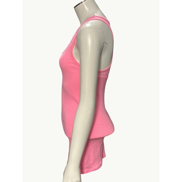 CCC Pink Lace Racerback Tank Top Size Small - Picture 2 of 6